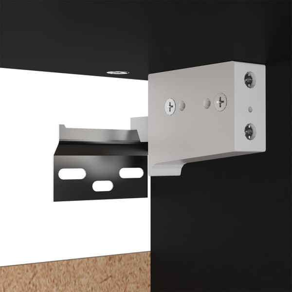 The Living Store garderobe 70x32,5x35 cm spånplade sort - Klædeskabe & garderobeskabe