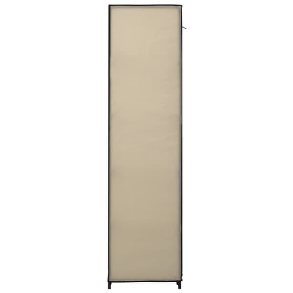 The Living Store Resegarderob gräddvit 110x45x175 cm tyg -  Skåp & garderober