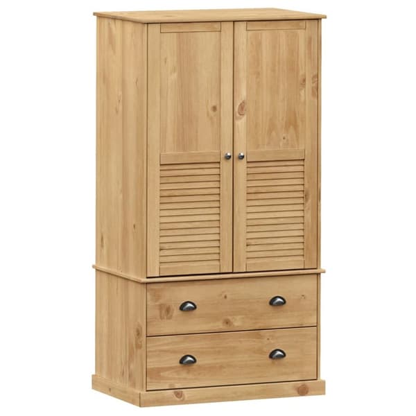 The Living Store Vaatekaappi VIGO 90x55x176 cm täysi mänty -  Kaapit & vaatekaapit