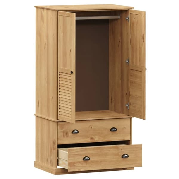 The Living Store Vaatekaappi VIGO 90x55x176 cm täysi mänty -  Kaapit & vaatekaapit