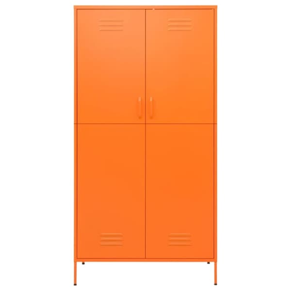 The Living Store Garderob 90x50x180 cm Orange stål - Skåp & garderober