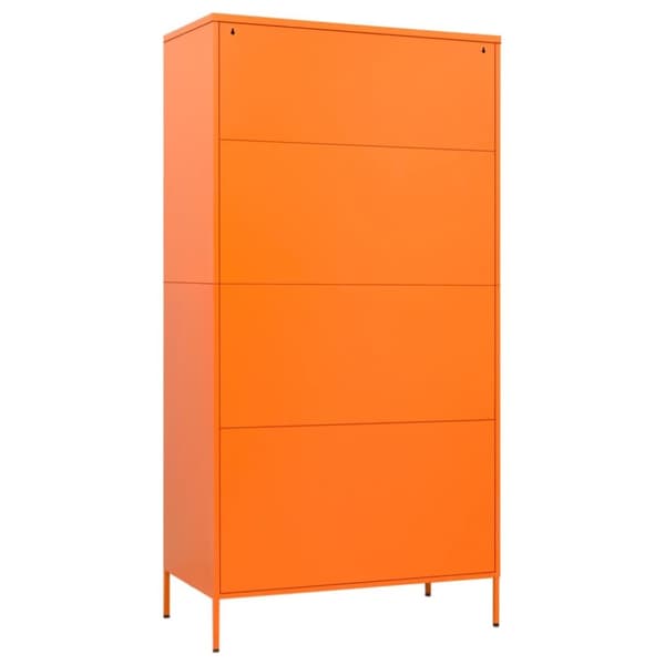 The Living Store Garderob 90x50x180 cm Orange stål - Skåp & garderober