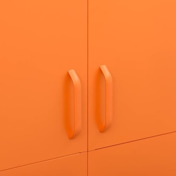 The Living Store Garderob 90x50x180 cm Orange stål - Skåp & garderober