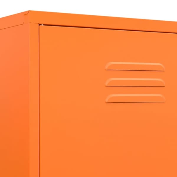The Living Store Garderob 90x50x180 cm Orange stål - Skåp & garderober