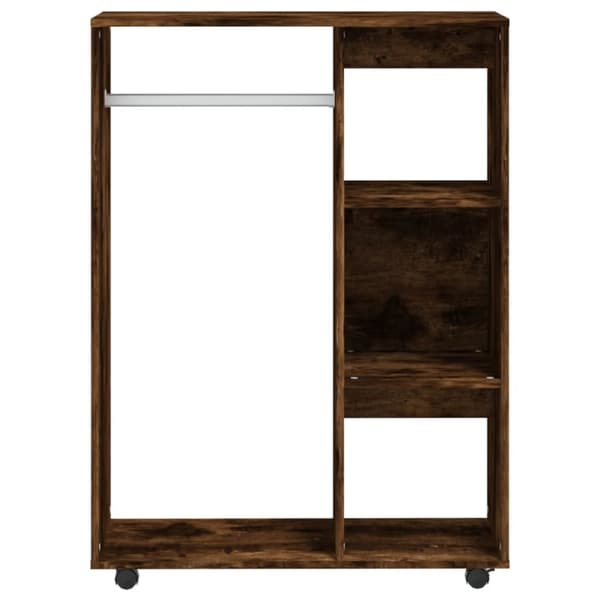 The Living Store klædeskab 80x40x110 cm konstrueret træ røget egetræsfarve -  Klædeskabe & garderobeskabe