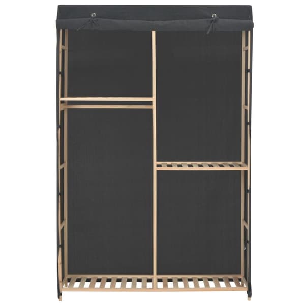 The Living Store klædeskab i 3 niveauer 110 x 40 x 170 cm stof grå - Klædeskabe & garderobeskabe