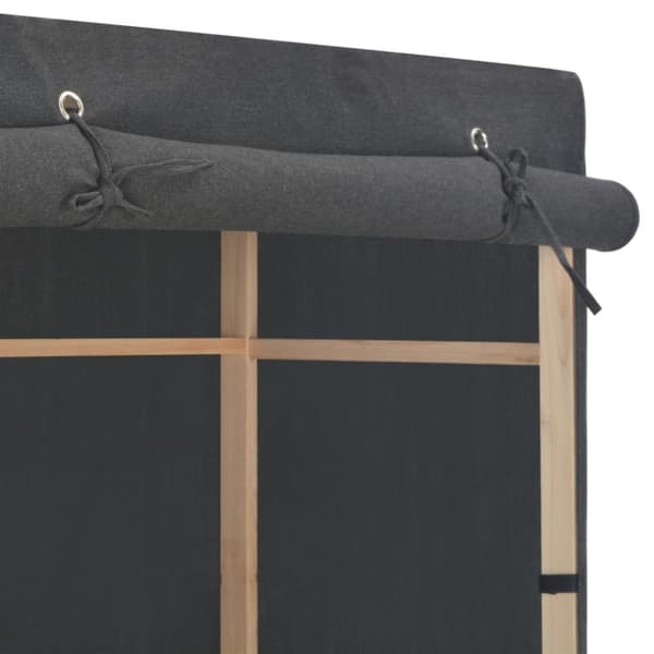 The Living Store klædeskab i 3 niveauer 110 x 40 x 170 cm stof grå - Klædeskabe & garderobeskabe