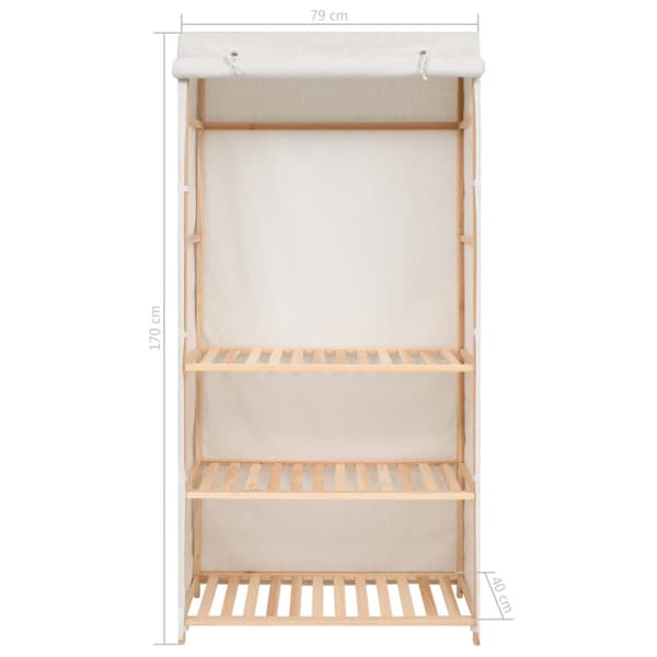 The Living Store Garderob 3 nivåer 79x40x170 cm -  Skåp & garderober