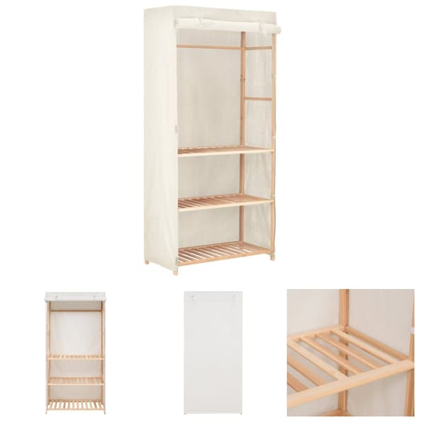The Living Store Garderob 3 nivåer 79x40x170 cm -  Skåp & garderober