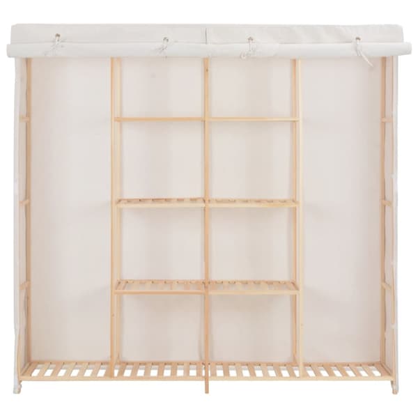 The Living Store Garderob 173x40x170 cm vit tyg - Skåp & garderober