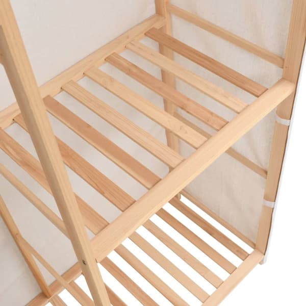 Klædeskabe & garderobeskabe - Living tøjgarderobe i 3 niveauer 110x40x170 cm