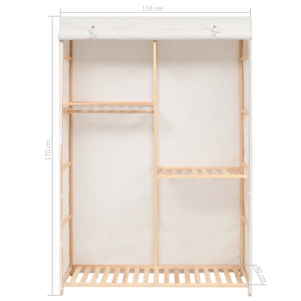Klædeskabe & garderobeskabe - Living tøjgarderobe i 3 niveauer 110x40x170 cm