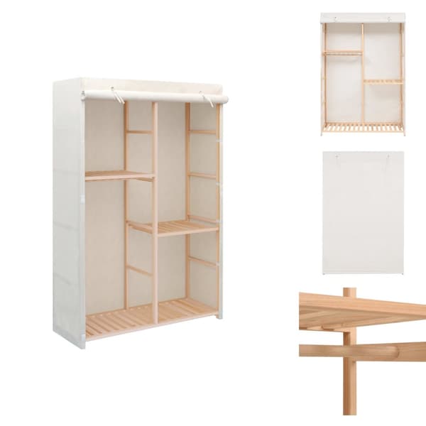 Klædeskabe & garderobeskabe - Living tøjgarderobe i 3 niveauer 110x40x170 cm