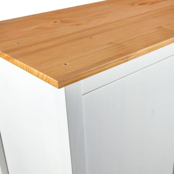 Klædeskabe & garderobeskabe - Living klædeskab med 3 låger Hill 127x50x170 cm massivt fyrretræ hvid