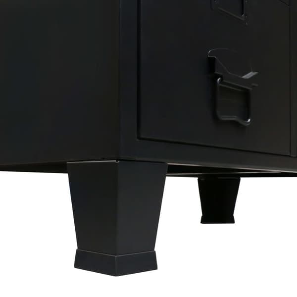 Klædeskabe & garderobeskabe - Living garderobe i metal industriel stil 67 x 35 x 107 cm sort