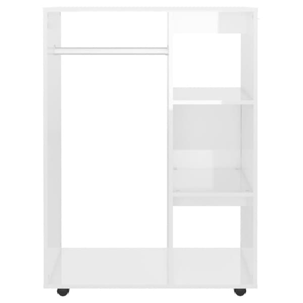 Klædeskabe & garderobeskabe - Living klædeskab 80x40x110 cm konstrueret træ hvid højglans