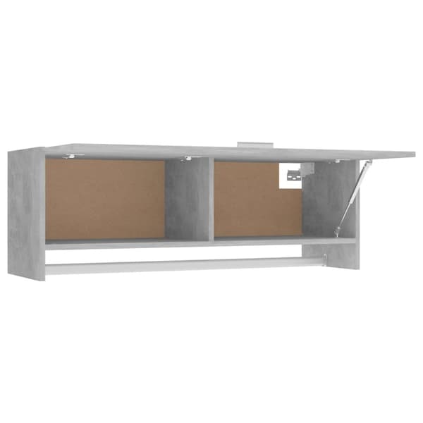 Skåp & garderober - Living Garderob betonggrå 100x32,5x35 cm konstruerat trä