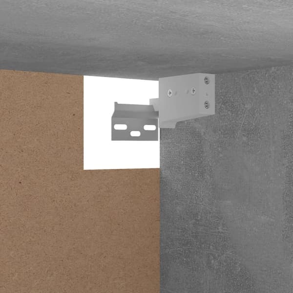 Skåp & garderober - Living Garderob betonggrå 100x32,5x35 cm konstruerat trä