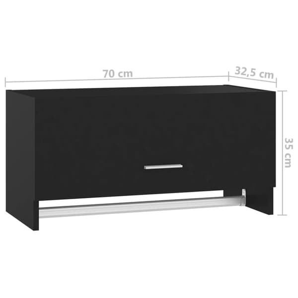 Kaapit & vaatekaapit - Living Vaatekaappi musta 70x32,5x35 cm tekninen puu