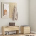 Miniatyrbild 2 av 10: Skåp & garderober - Living Hallmöbler set sonoma-ek konstruerat trä