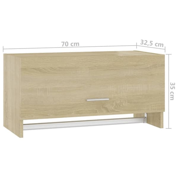 Klædeskabe & garderobeskabe - Living garderobe 70x32,5x35 cm spånplade sonoma-eg