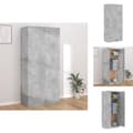 Miniatyrbillede 1 af 10: Klædeskabe & garderobeskabe - Living klædeskab 90x52x200 cm konstrueret træ betongrå