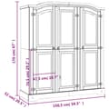 Pikkukuva 10 / 11: Kaapit & vaatekaapit - Living Vaatekaappi Meksikon mänty Corona Range 3 ovea