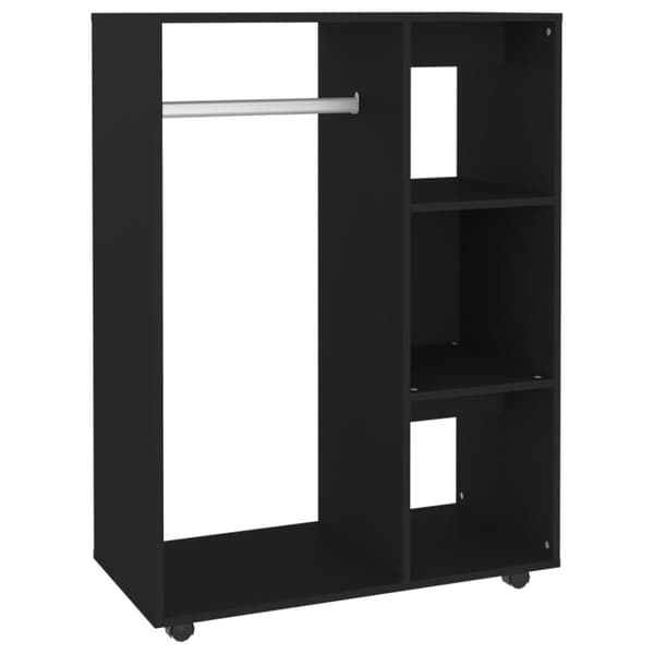 Klædeskabe & garderobeskabe - Living garderobe 80x40x110 cm spånplade sort
