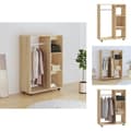 Miniatyrbillede 1 af 10: Klædeskabe & garderobeskabe - Living garderobe 80x40x110 cm spånplade sonoma-eg