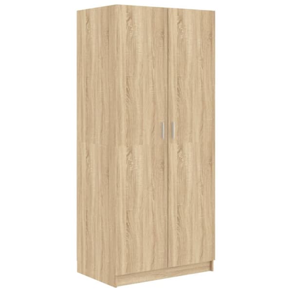 Klædeskab 80 x 52 x 180 cm spånplade sonoma-eg - Klædeskab - Klædeskabe - Home & Living