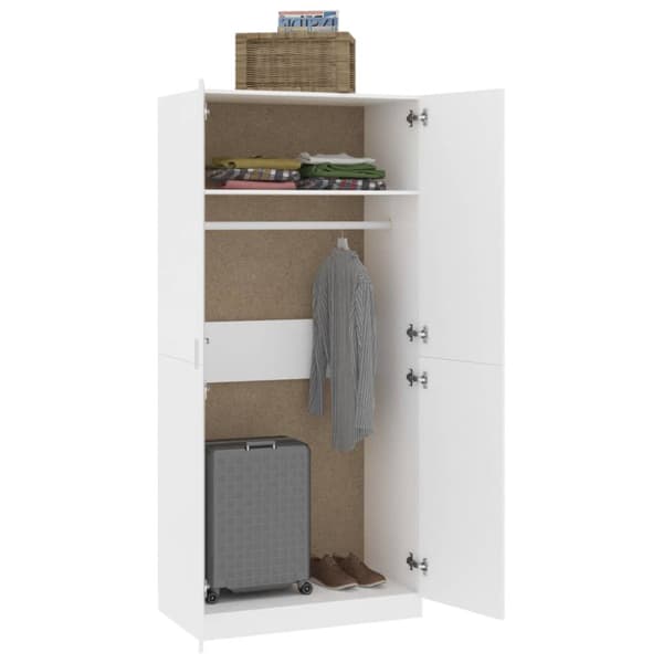 Garderob vit 90x52x200 cm konstruerat trä - Garderob - Garderober - Home & Living