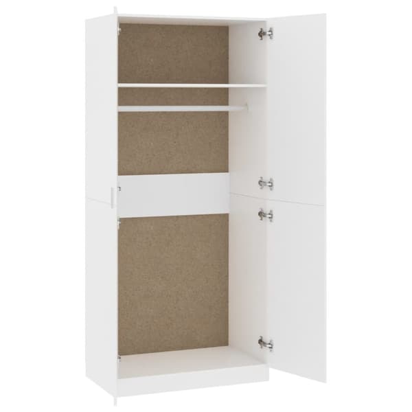 Garderob vit 90x52x200 cm konstruerat trä - Garderob - Garderober - Home & Living