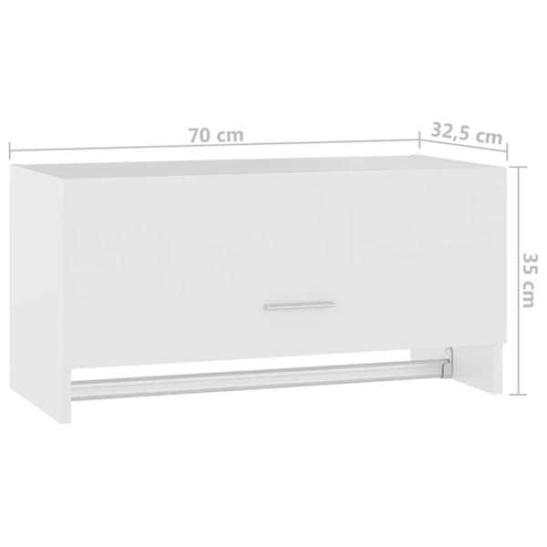 Garderobe 70x32,5x35 cm spånplade hvid - Garderobe - Garderober - Home & Living