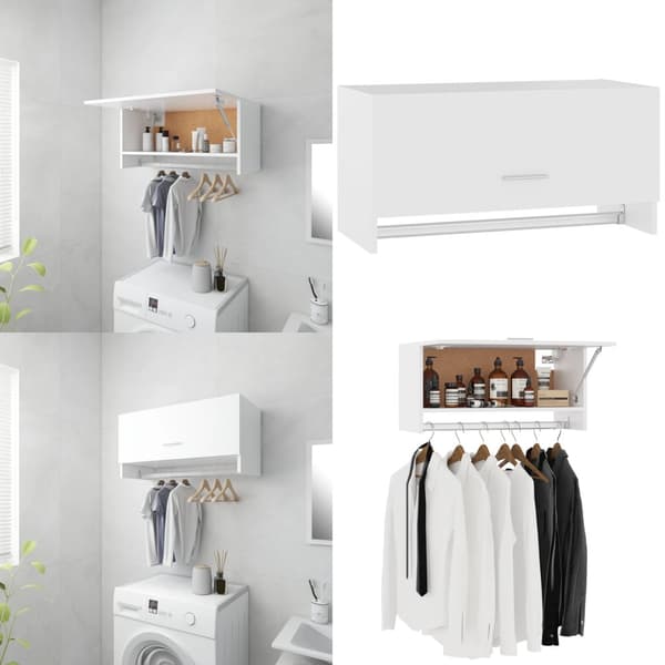 Garderobe 70x32,5x35 cm spånplade hvid - Garderobe - Garderober - Home & Living
