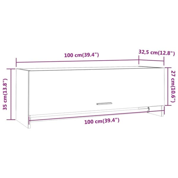 Vaatekaappi ruskea tammi 100x32,5x35 cm tekninen puu - Vaatekaappi - Vaatekaapit - Home & Living
