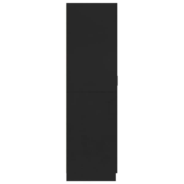 Garderob svart 80x52x180 cm konstruerat trä - Garderob - Garderober - Home & Living