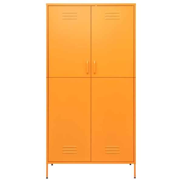 Vaatekaappi sinapinkeltainen 90x50x180 cm teräs - Vaatekaappi - Vaatekaapit - Home & Living