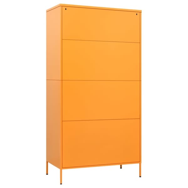 Vaatekaappi sinapinkeltainen 90x50x180 cm teräs - Vaatekaappi - Vaatekaapit - Home & Living