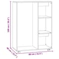 Miniatyrbillede 9 af 10: Garderobe 80x40x110 cm spånplade betongrå - Garderobe - Garderober - Home & Living