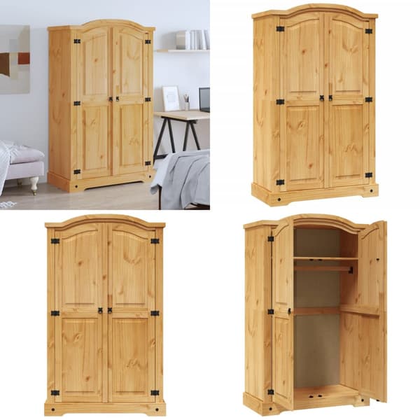 Vaatekaappi Meksikon mänty Corona Range 2 ovea - Vaatekaappi - Vaatekaapit - Home & Living