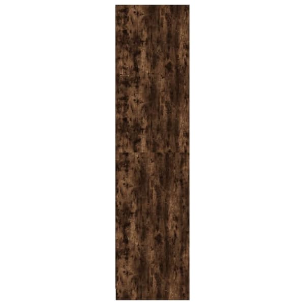 Klädskåp rökfärgad ek 100x50x200 cm konstruerat trä - Klädhängare - Hatthylla - Home & Living