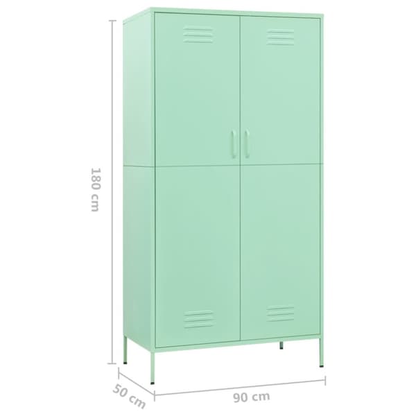 Garderob 90x50x180 cm mintgrön stål - Garderob - Garderober - Home & Living