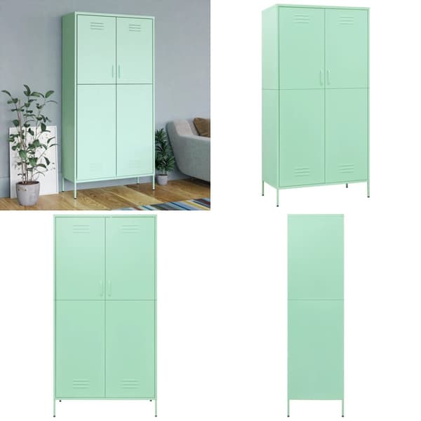Garderob 90x50x180 cm mintgrön stål - Garderob - Garderober - Home & Living