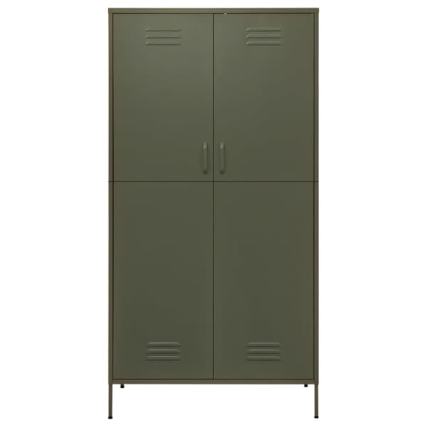 Klædeskab 90x50x180 cm stål olivengrøn - Klædeskab - Klædeskabe - Home & Living