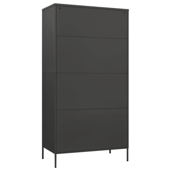 Klædeskab 90x50x180 cm stål antracitgrå - Klædeskab - Klædeskabe - Home & Living