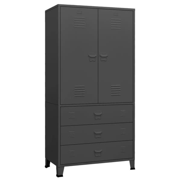 Garderob industriell antracit 90x50x180 cm metall - Garderob - Garderober - Home & Living