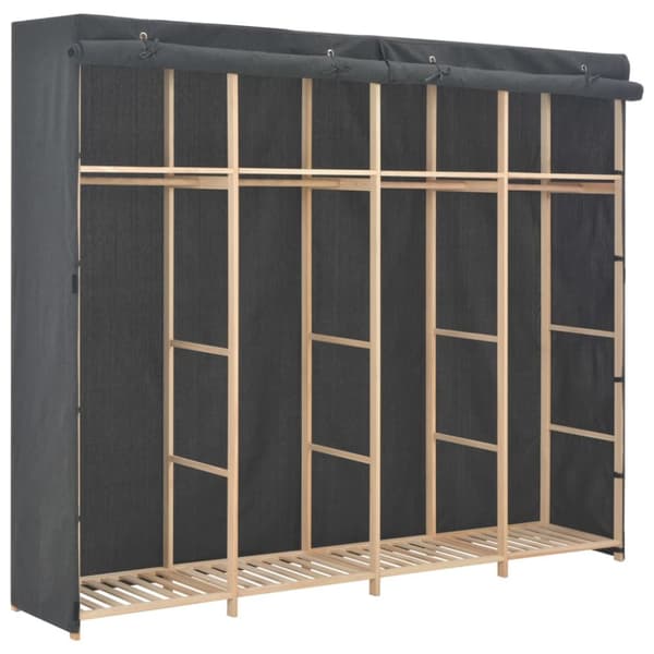Klædeskab 200 x 40 x 170 cm stof grå - Garderobe - Garderober - Home & Living