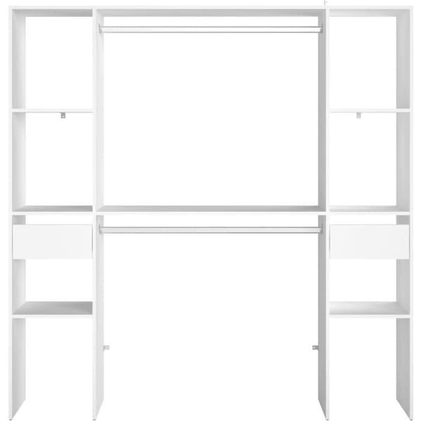 ARTIC EKIPA omklädningsrumskit - Vit melamindekor - 2 garderober + 2 lådor - L176 x D40 x H180 cm - Tillverkad i Frankrike