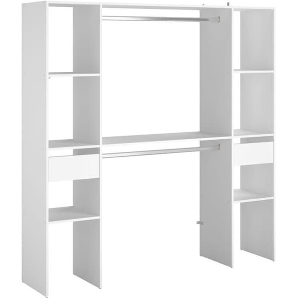 ARTIC EKIPA omklädningsrumskit - Vit melamindekor - 2 garderober + 2 lådor - L176 x D40 x H180 cm - Tillverkad i Frankrike