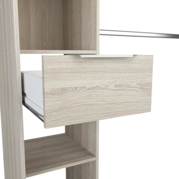 DEMEYERE Dressing kit 2 kolumner + 2 garderober + 2 lådor - Shannon Oak decor - L 115 x D 50 x H 203 cm - DANA